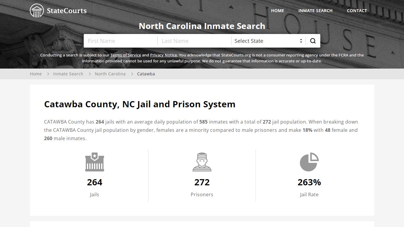 Catawba County, NC Inmate Search - StateCourts
